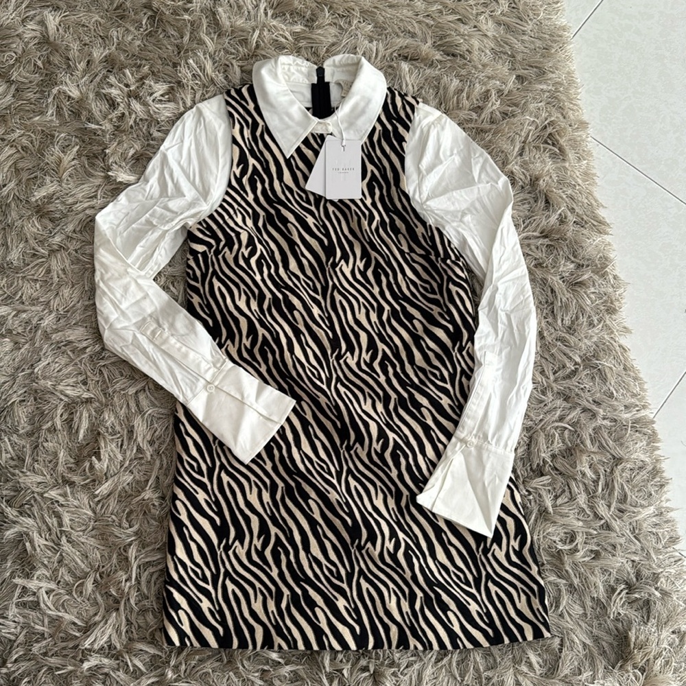 Ted Baker Shirt Layered Mini Dress